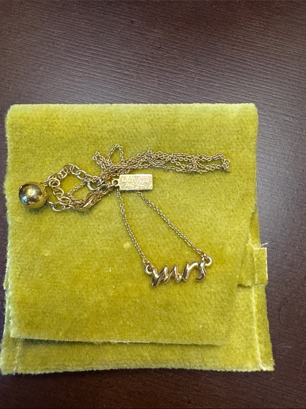 Kate Spade “Mrs” necklace